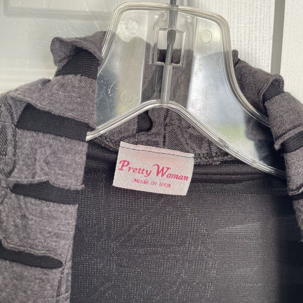 Women’s Sweater Draped Cardigan Size Large Gray Long Sleeve - Picture 5 of 16